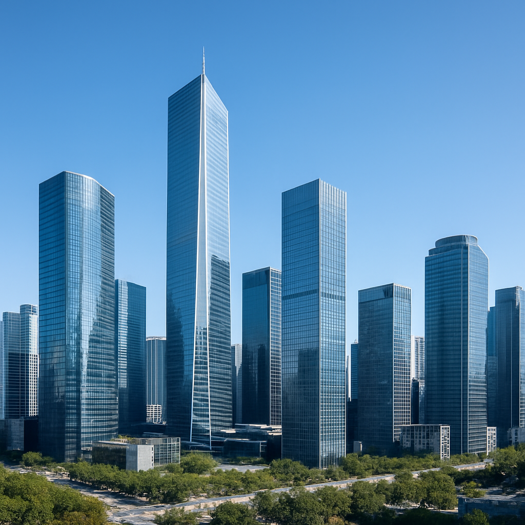 A Korean business district skyline representing corporate travel
